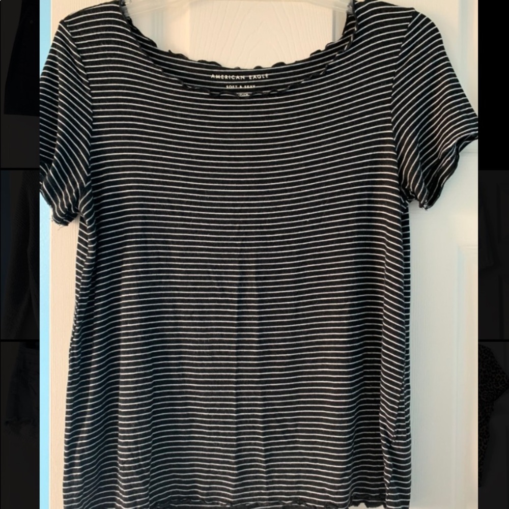 american eagle ruffle top